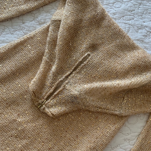 Victoria’s Secret Golden sweater dress holidays party size small - Picture 2 of 4